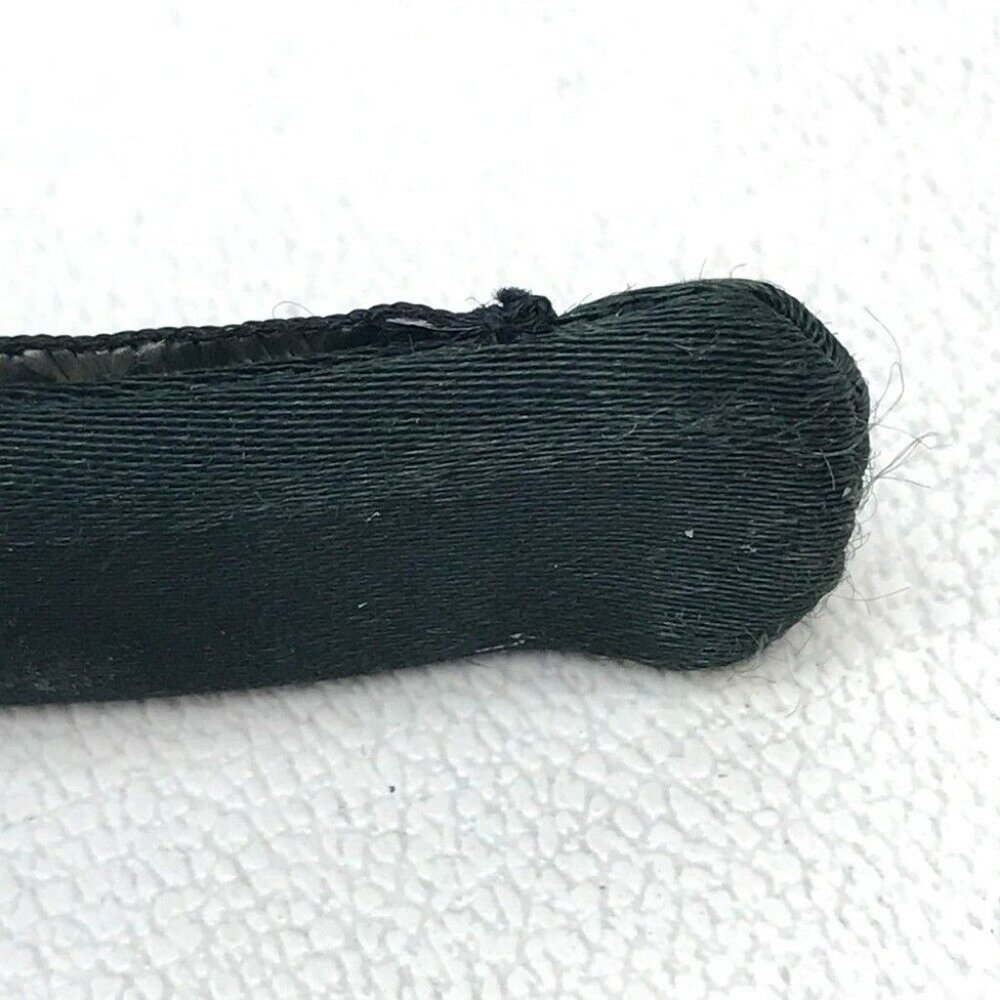 CHANEL Ribbon Hair Accessory Head Band Satin Black x Dark Green - Picture 7 of 10
